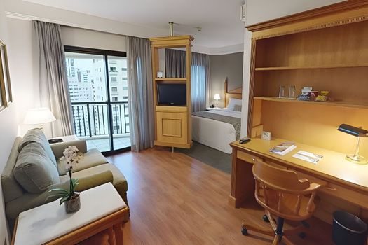 Foto 6 do(a) Flat de 1 quartos à venda em Indianópolis, São Paulo