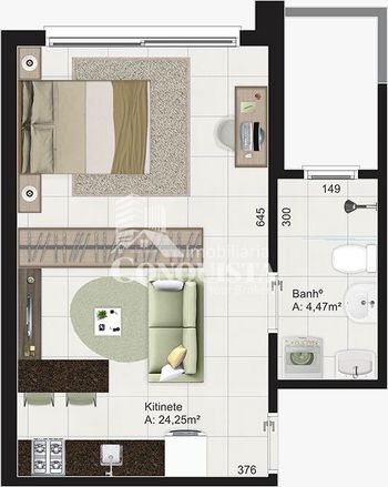Foto 8 do(a) Apartamento de 1 quartos à venda em Sagrada Família, Caxias do Sul