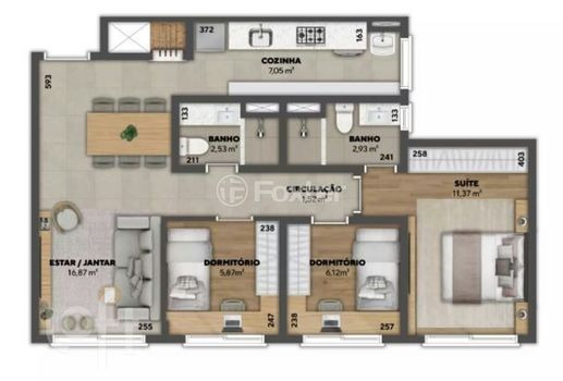 Foto 1 do(a) Apartamento de 3 quartos à venda em Marechal Rondon, Canoas
