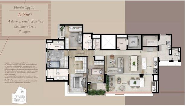 Foto 7 do(a) Apartamento de 3 quartos à venda em Cambuí, Campinas
